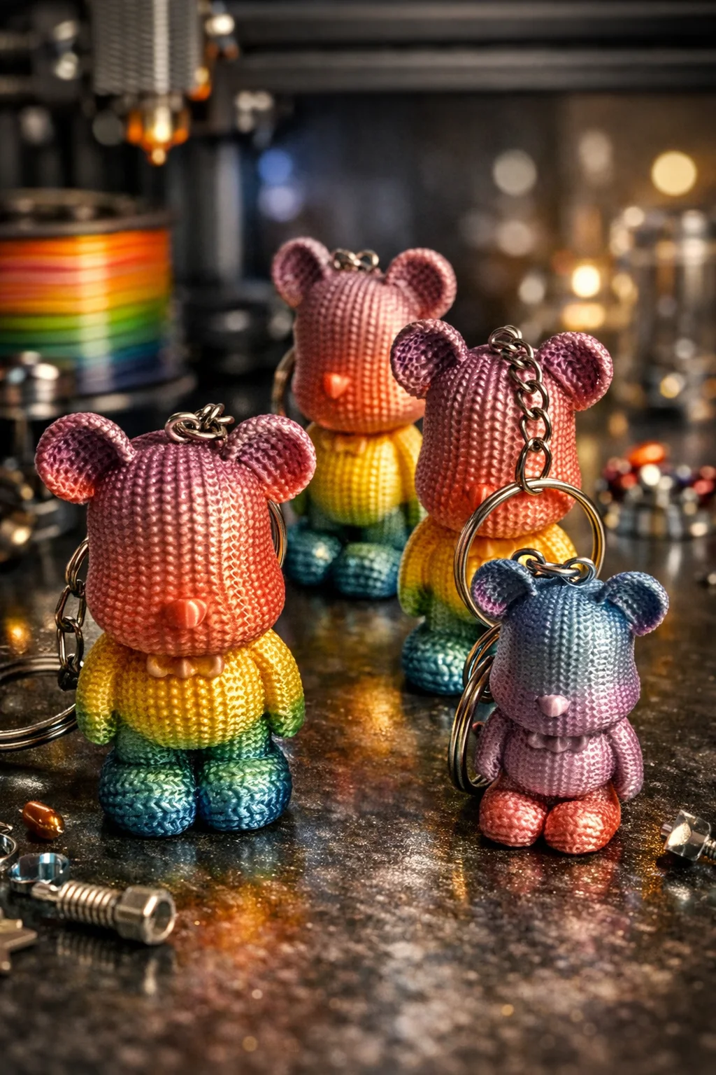 Figurines ours colorées