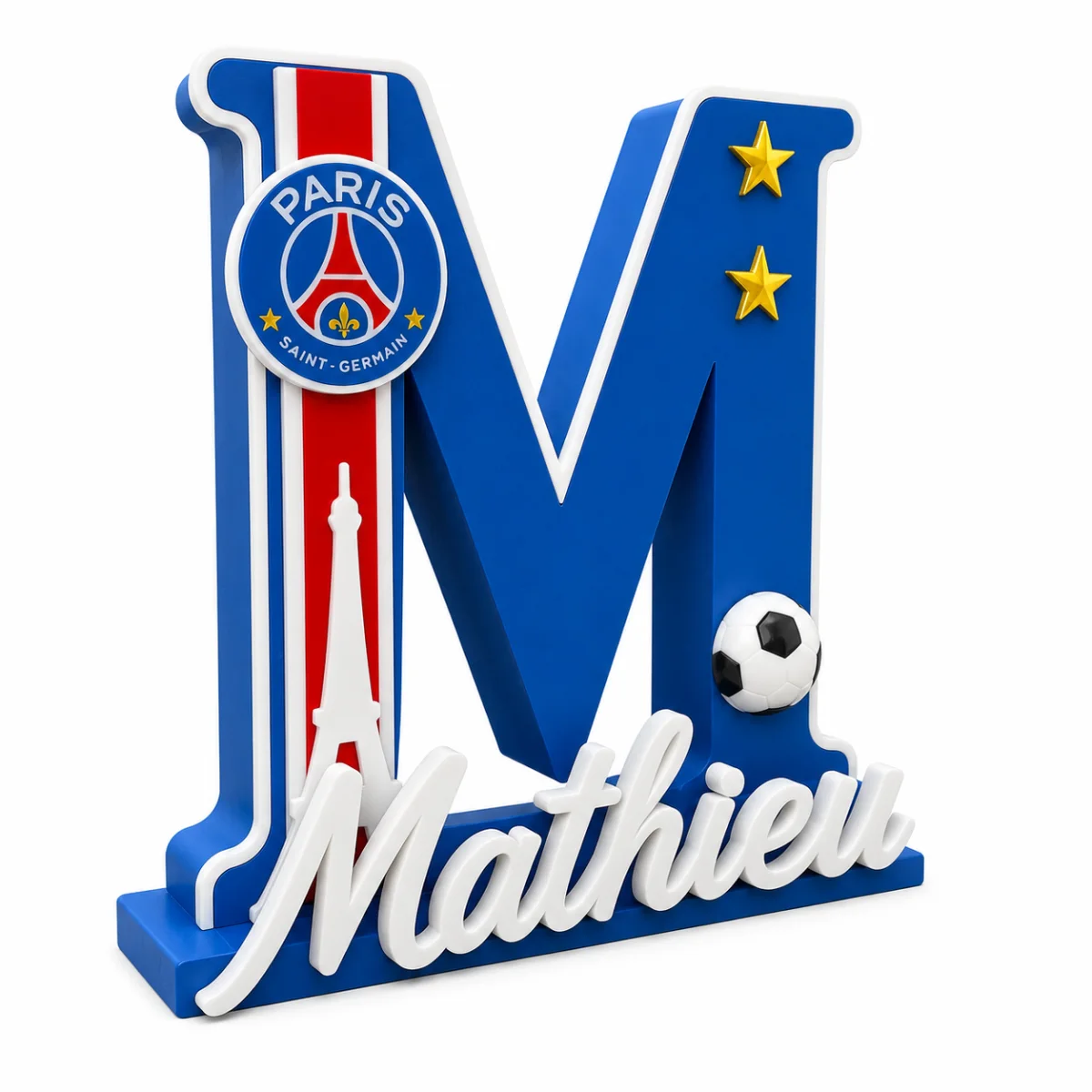 Initiale football personnalisée